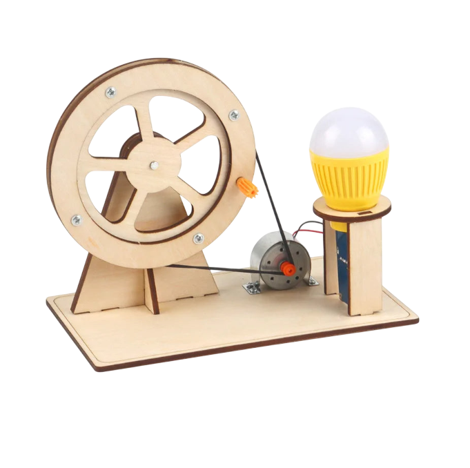 Wooden Hand Generator Kids Science Toy Funny STEM Technology Gadget Physics Kit Educational Toys for Children Learning Toy
