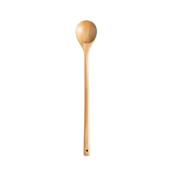 1PC 13 Inch Long Handle Wooden Cooking Spoons, Long Stirring Spoons Mixing Spoon Soup Mixing Kitchen Tools Wooden Utensils
