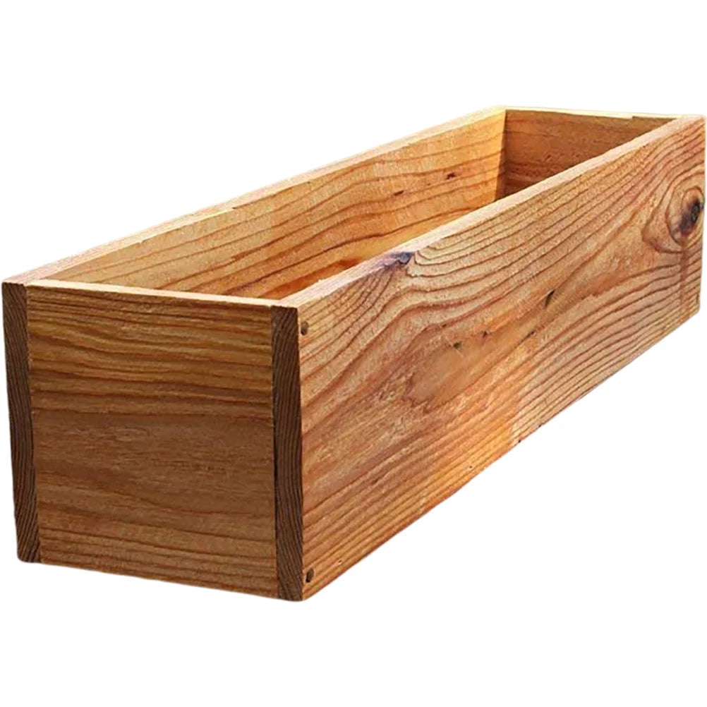 Antiseptic Wood Flower Box Wooden Planter Boxes Retro Window Outdoor Pot Cedar Succulent Decorative Pots