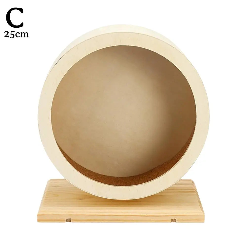 Small Pets Exercise Wheel Hamster Wooden Mute Running Spinner Wheel Play Toy for Rat Gerbil Mice Chinchillas Hedgehogs Guinea Pigs