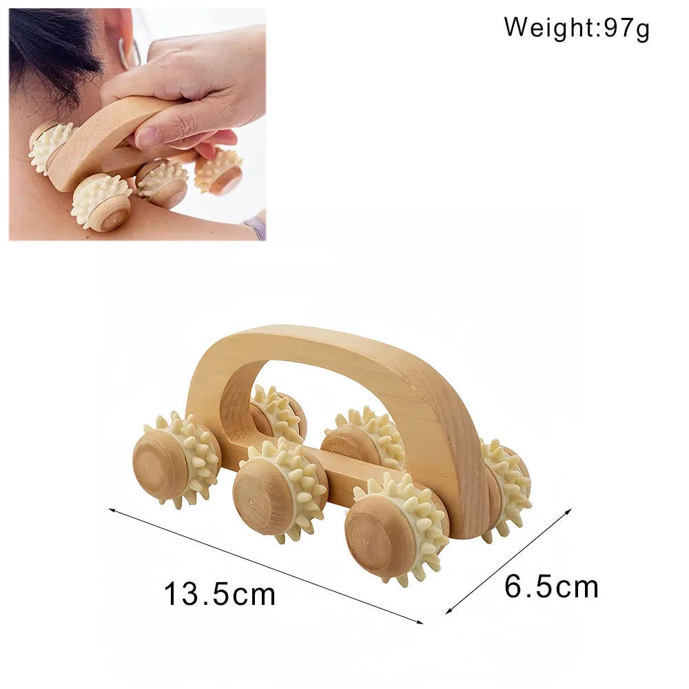 Wood Therapy Massage Tools Lymphatic Drainage Massager Maderoterapia Kit Wooden Massager Body Sculpting Tools for Muscle Pain Relief, Anti-Cellulite, Body Contouring and Shaping