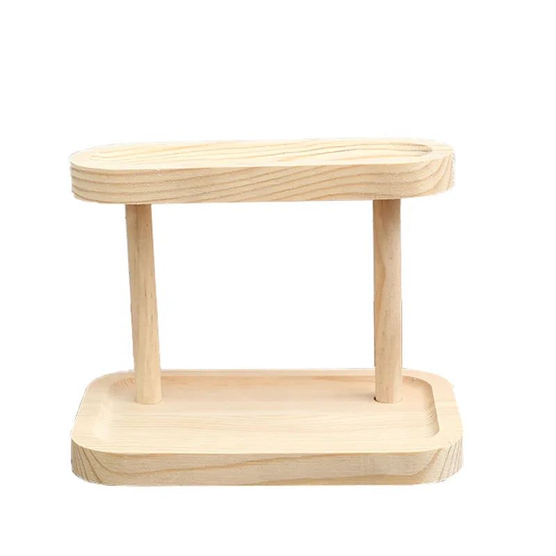 1 wooden storage rack 2 layers of desktop display rack desktop dressing table cosmetic storage rack desktop storage rack