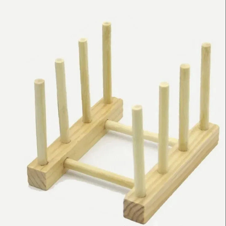 Kunovo Bamboo Dish Rack,Pot lid/Plate/Cutting Board Organizer for Kitchen cabinets,Bottle Drying Holder