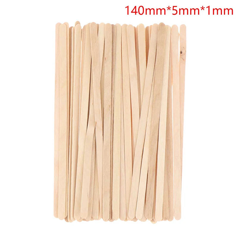 Wooden Coffee Stirrers - Coffee Stir Sticks 7.5 Inch and 5.5inch 50pcs Disposable Birch Wood Coffee/Beverage Stirrers,Swizzle Drink Sticks,Coffee Bar Accessories
