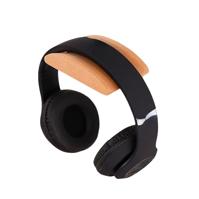 Wood Headphone Wall Mount Holder, with VHB Adhesive Tape and Screw, Holds 10 lbs