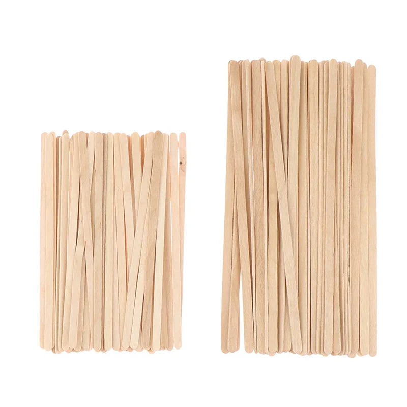 Wooden Coffee Stirrers - Coffee Stir Sticks 7.5 Inch and 5.5inch 50pcs Disposable Birch Wood Coffee/Beverage Stirrers,Swizzle Drink Sticks,Coffee Bar Accessories
