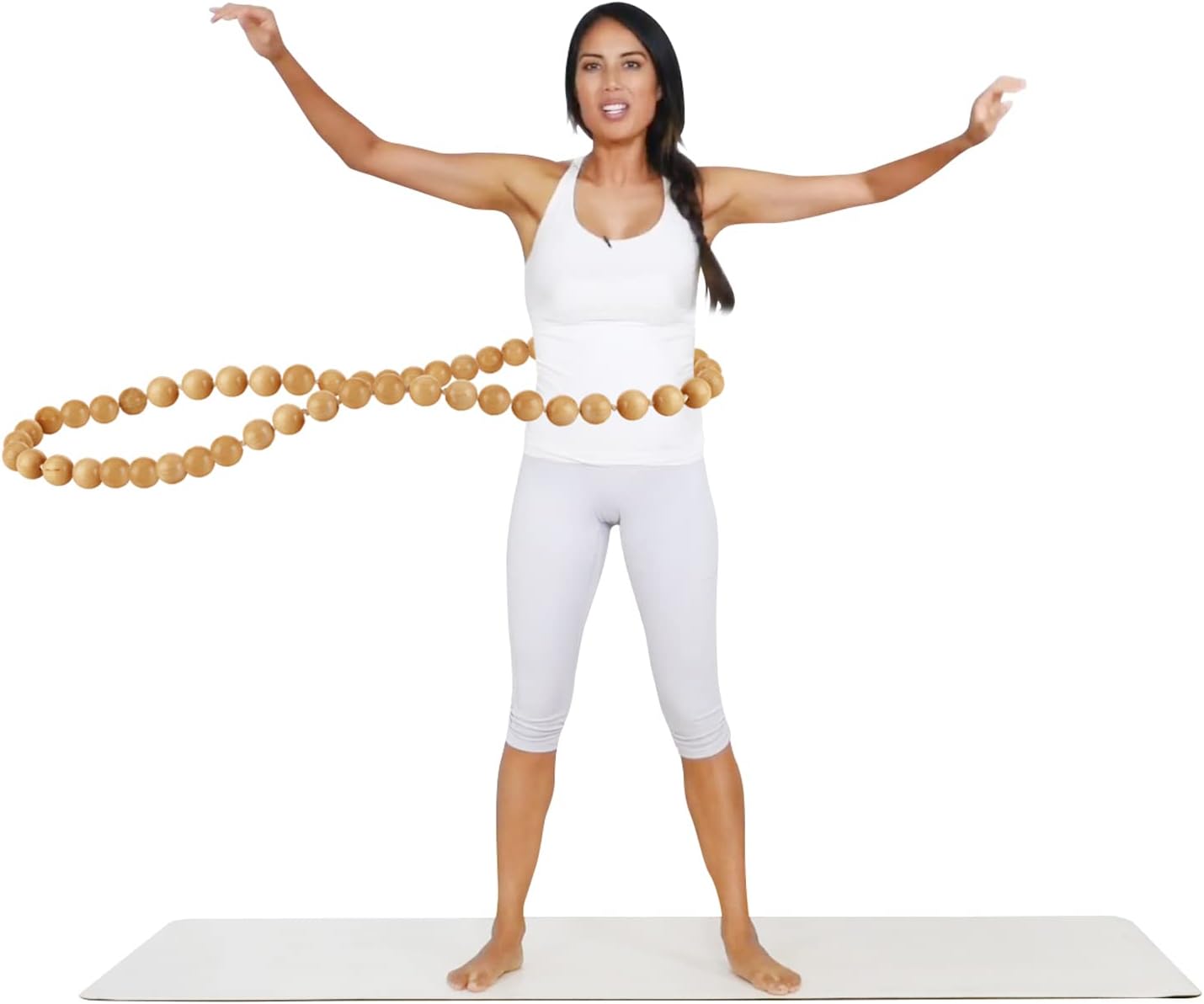 RICH DESIGN Wooden Hula Weighted Exercise Hoop for Fitness (Do Not Copy Patented Products) Natural