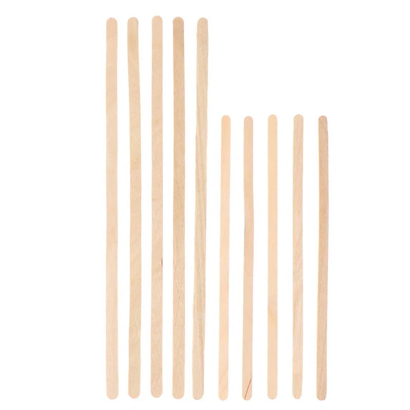 Wooden Coffee Stirrers - Coffee Stir Sticks 7.5 Inch and 5.5inch 50pcs Disposable Birch Wood Coffee/Beverage Stirrers,Swizzle Drink Sticks,Coffee Bar Accessories