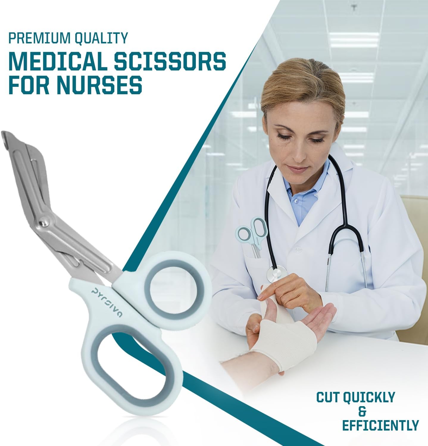 Nursing Kit – Nurse Accessories for Work | Trauma Shears, Clipboard with Storage, Badge Reel, Pen Light, Sticky Notes, Pen & Cheat Sheet – for Nursing Students & Professionals (Copy) (Copy)