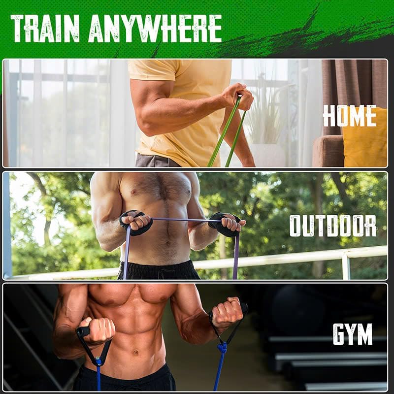 Wood Fitness Board, Exercise Platform or Wooden exercise board for resistance band exercises, Resistance Band Workout, Stretching, Strength, Flexibility and Balance for Total Body Home Gym