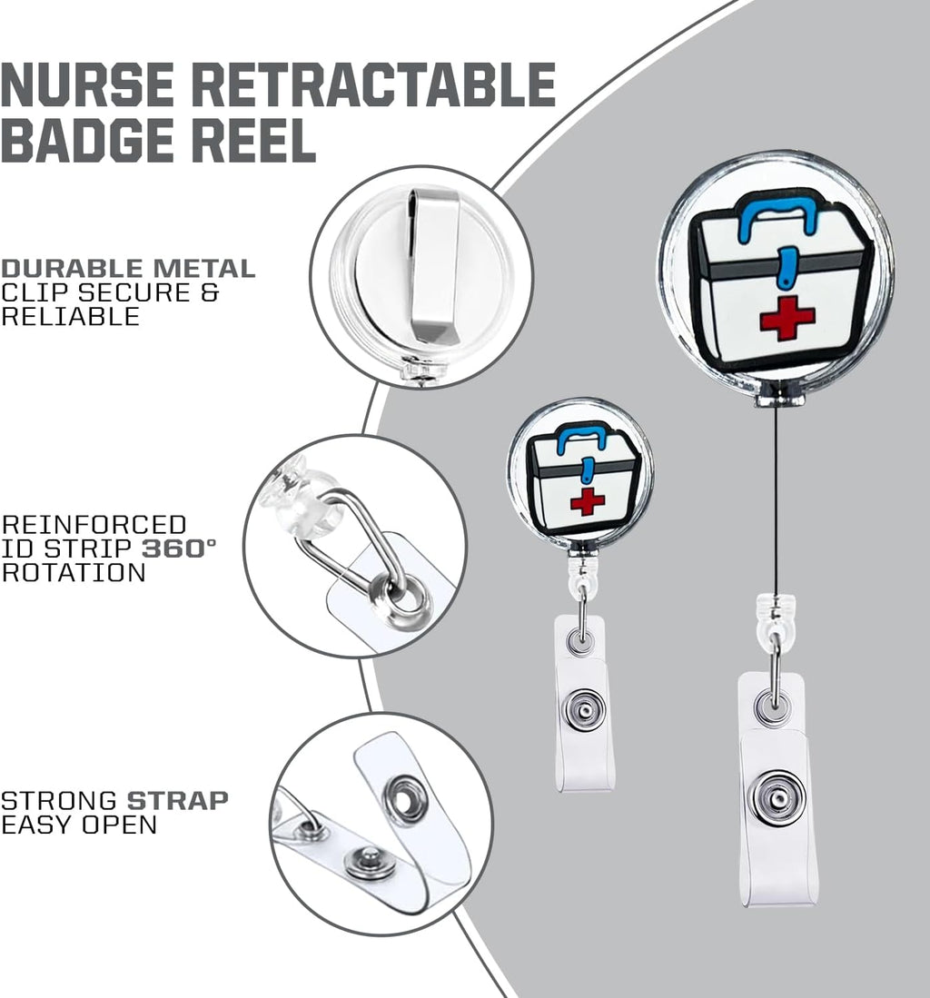 Nursing Kit – Nurse Accessories for Work | Trauma Shears, Clipboard with Storage, Badge Reel, Pen Light, Sticky Notes, Pen & Cheat Sheet – for Nursing Students & Professionals (Copy)