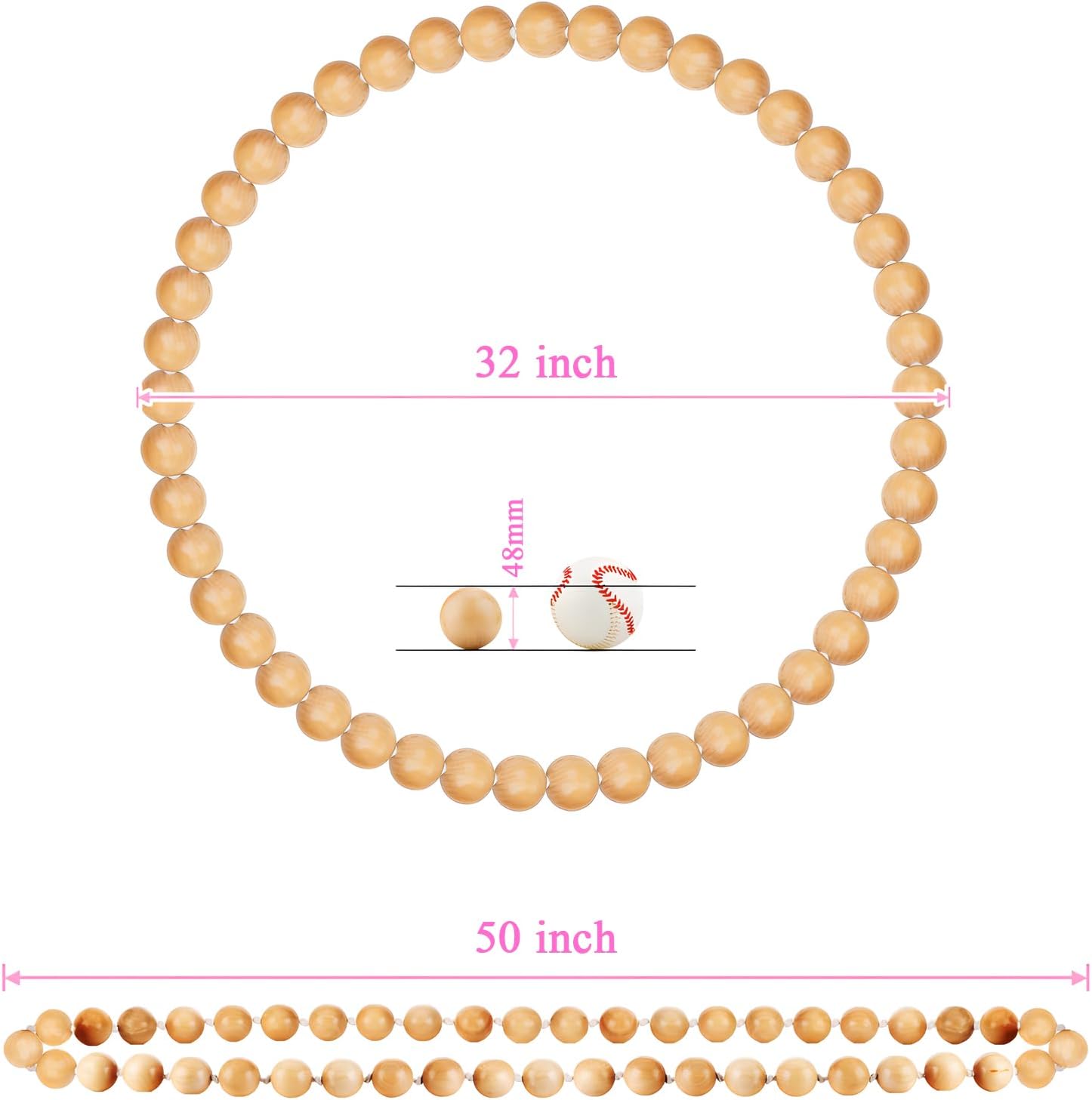 RICH DESIGN Wooden Hula Weighted Exercise Hoop for Fitness (Do Not Copy Patented Products) Natural