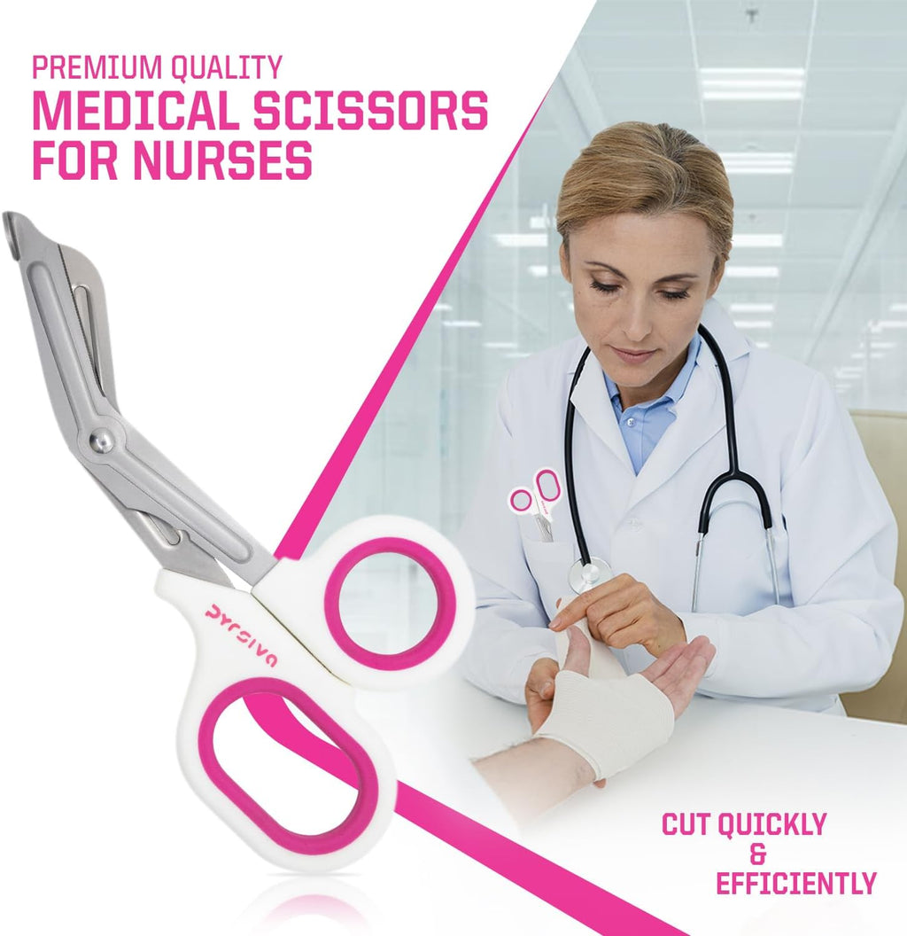 Nursing Kit – Nurse Accessories for Work | Trauma Shears, Clipboard with Storage, Badge Reel, Pen Light, Sticky Notes, Pen & Cheat Sheet – for Nursing Students & Professionals