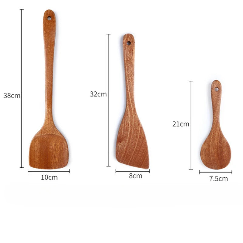 Wooden Spatula for Cooking, Acacia Wood Flat Frying Spatulas, Long Handle Spatula Turner for Non Stick Pans, Non-Scratch, Wooden Kitchen Utensils for Cooking, Frying, Baking