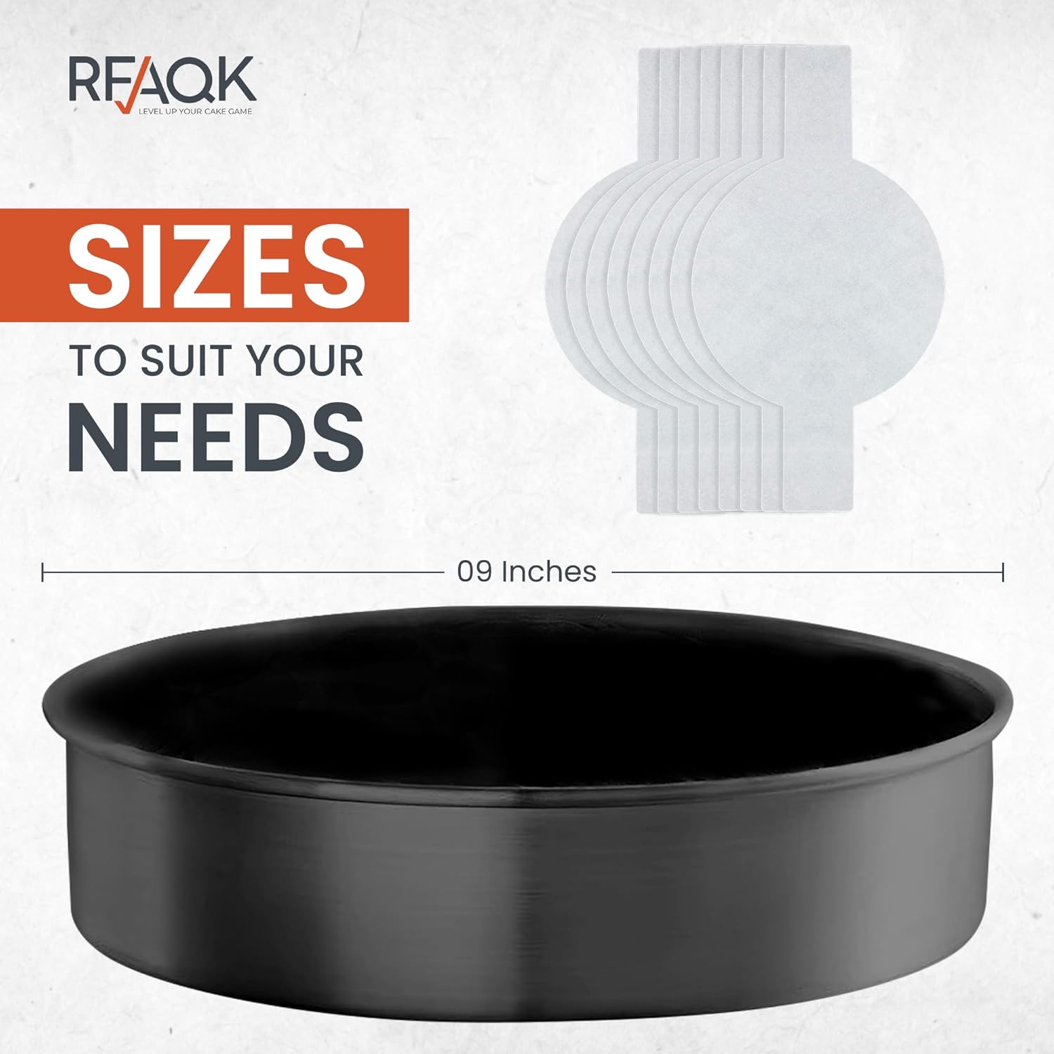 9-Inch Round Cakes Pan Set of 2 with 40 Pieces Parchment Paper Rounds, Nonstick Baking Cake Pans Sets for Baking