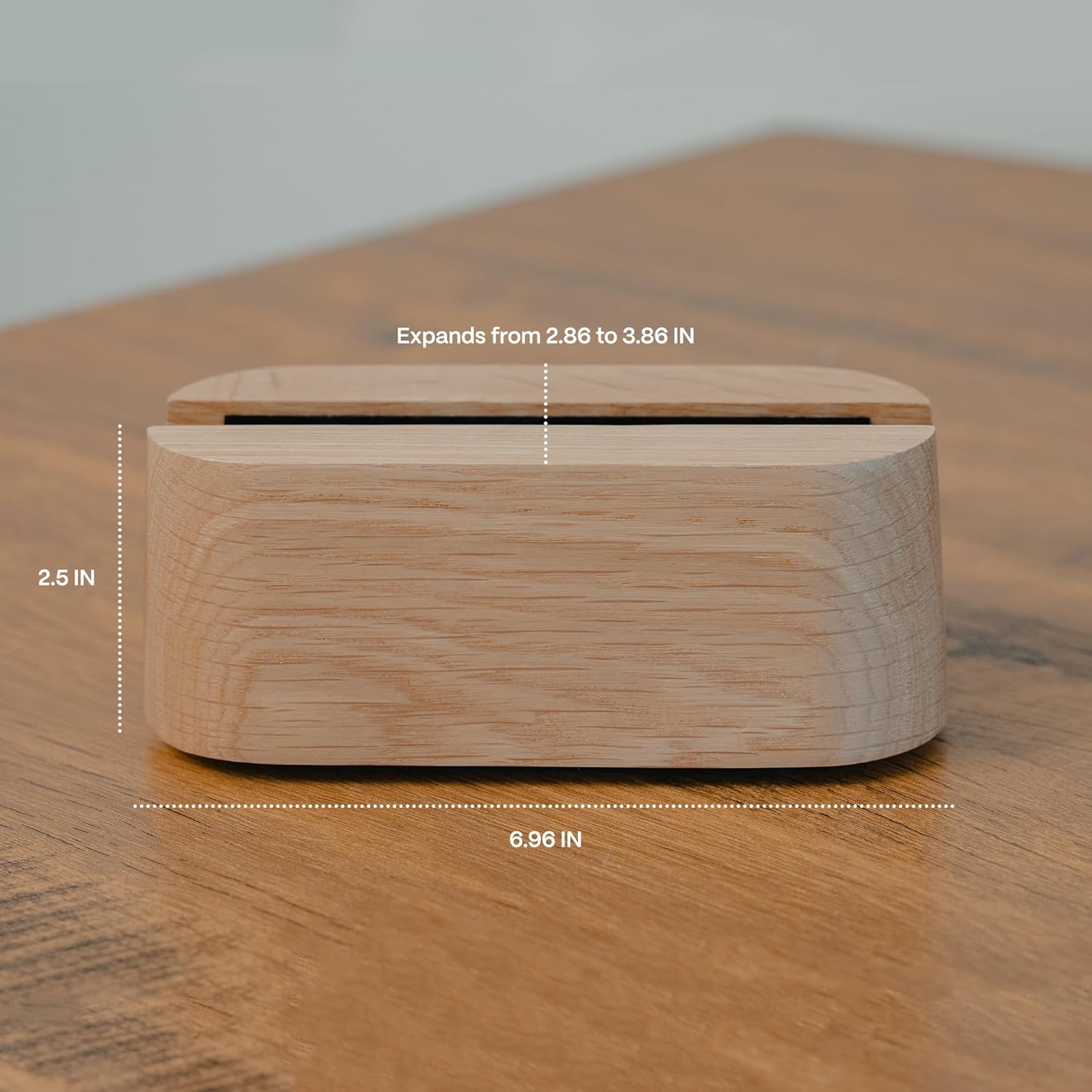 Adjustable Vertical Laptop Stand for Desk, Wooden Laptop Holder, MacBook Pro Stand, Wood Mac Air Dock (Solid Walnut)
