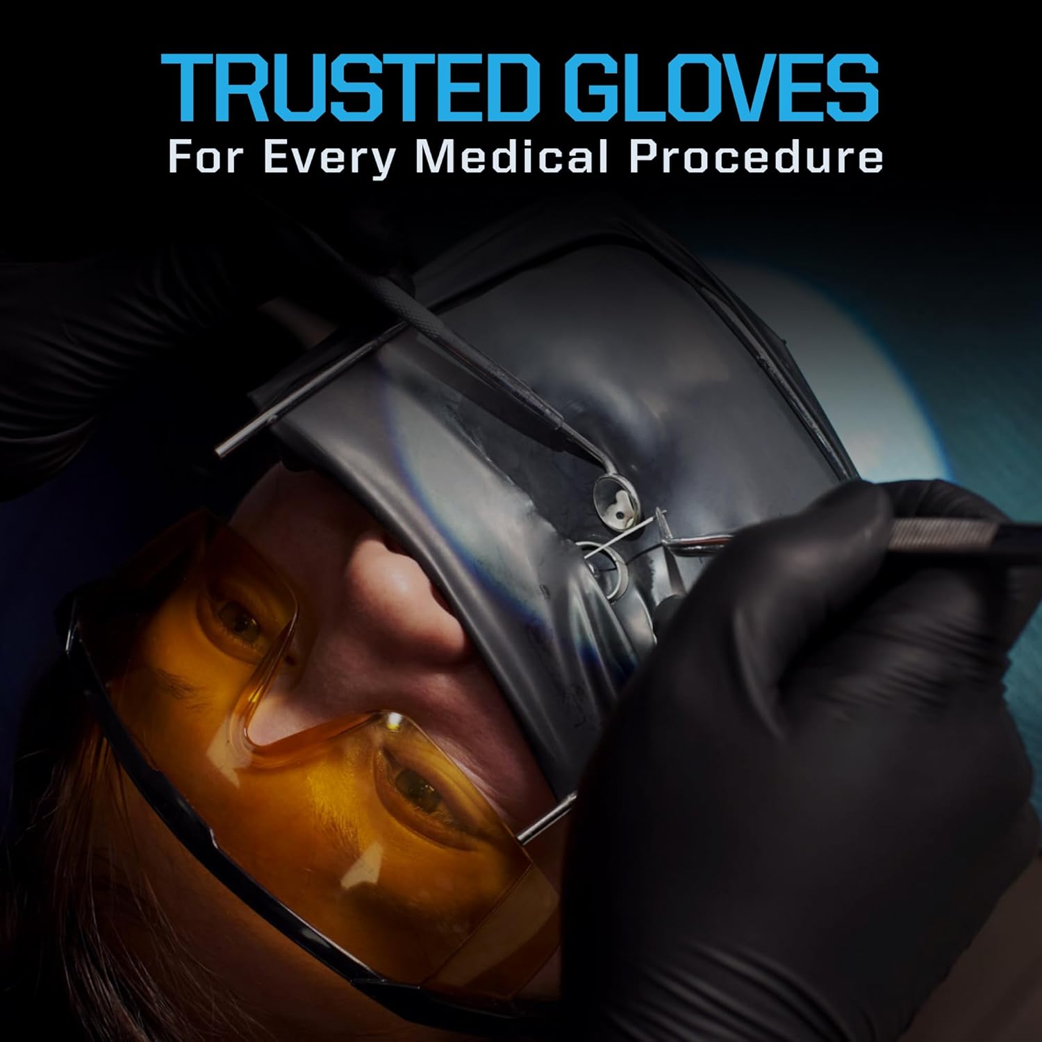 6Mil Black Nitrile Disposable Medical Exam Gloves - Heavy Duty 1000 PCS Gloves Powder-Free Latex-Free - Doctors, Nurses, Chefs, Mechanics, Cleaning, Food Prep & More