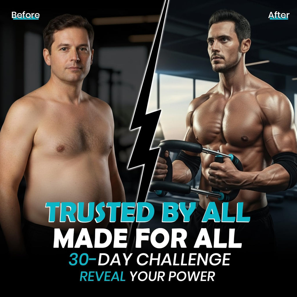 Twister Arm Trainer for Men – Adjustable Resistance 40-140lb – Ergonomic 27° Chest & Biceps Workout Bar – Portable & Detachable Home Gym Fitness Equipment