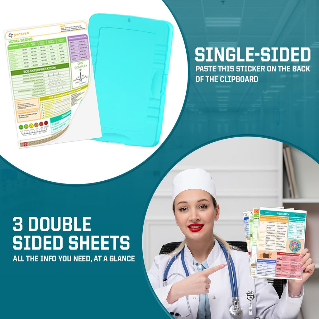 Nursing Kit – Nurse Accessories for Work | Trauma Shears, Clipboard with Storage, Badge Reel, Pen Light, Sticky Notes, Pen & Cheat Sheet – for Nursing Students & Professionals (Copy) (Copy)