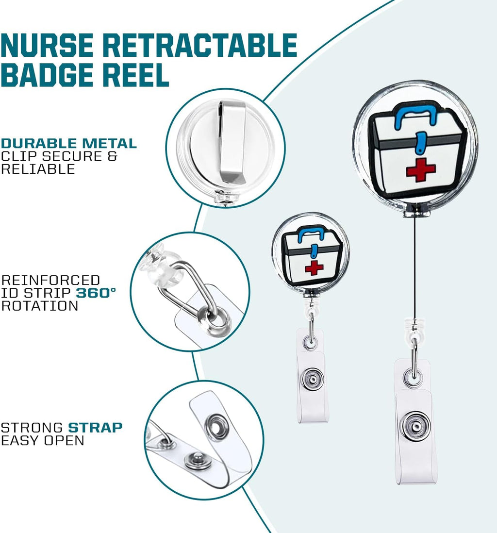 Nursing Kit – Nurse Accessories for Work | Trauma Shears, Clipboard with Storage, Badge Reel, Pen Light, Sticky Notes, Pen & Cheat Sheet – for Nursing Students & Professionals (Copy) (Copy)