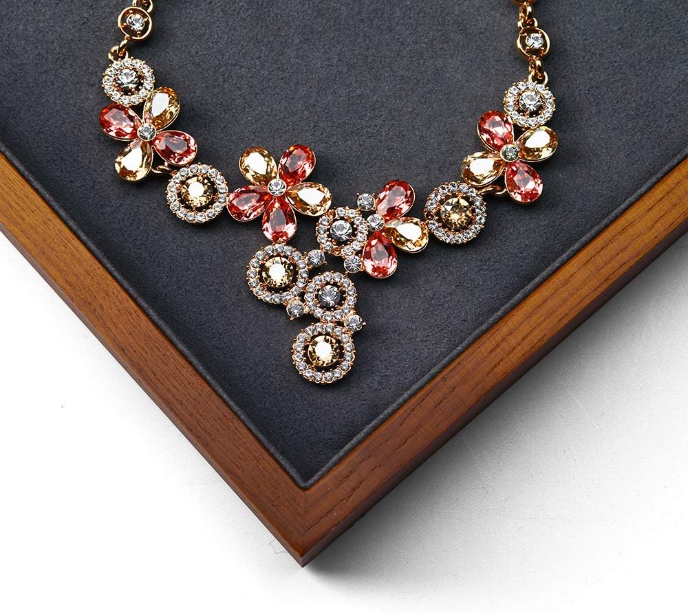 Wood Flat Jewelry Tray Stackable Jewelry Drawer Organizer Showcase Jewelry Holder