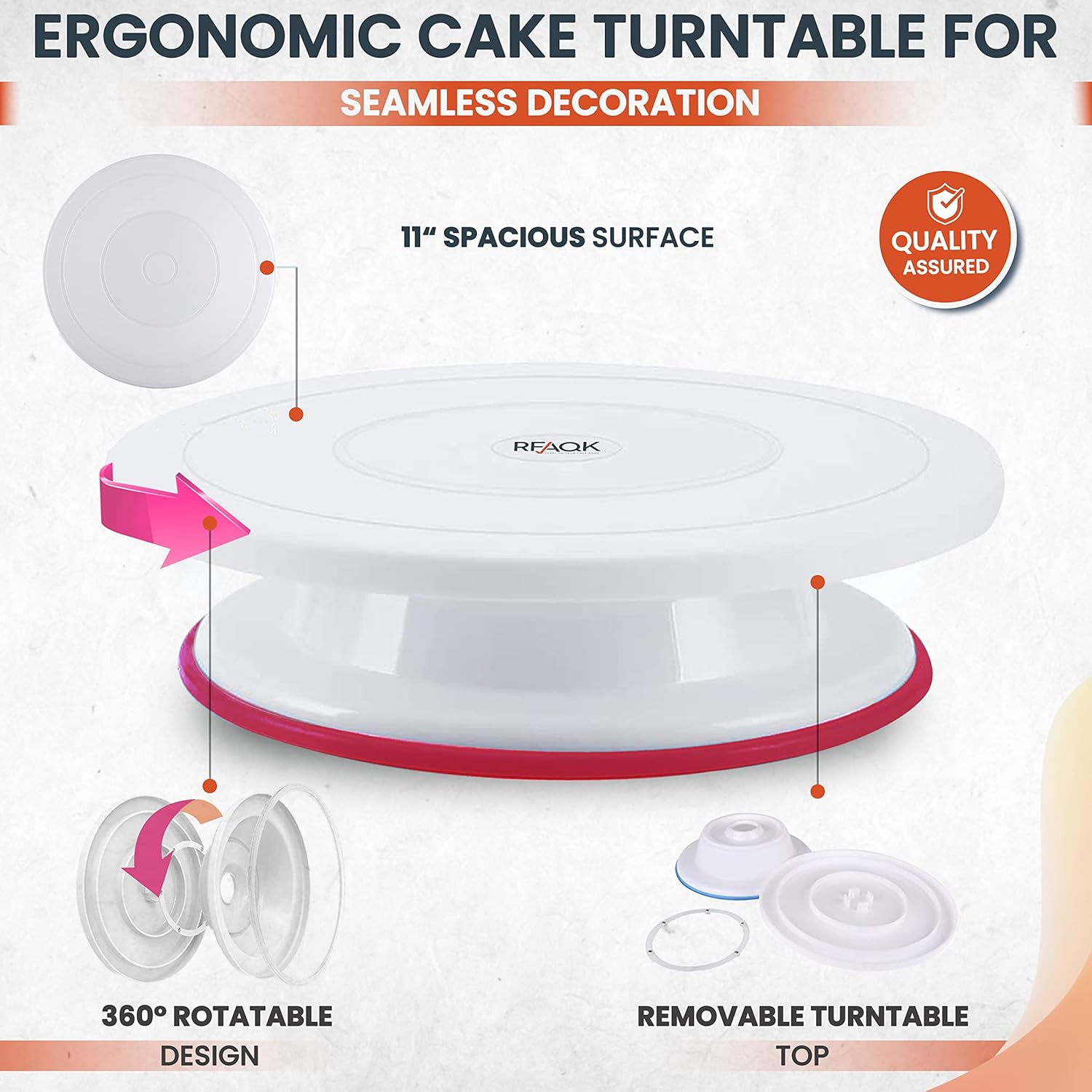 700PCs Cake Decorating Kit with Baking Supplies - Cake Turntable for Decorating with Baking Pans, Leveler, 24 Numbered Piping Tips, 2 Spatulas, Fondant Tools, Video Course, Pattern Chart & More