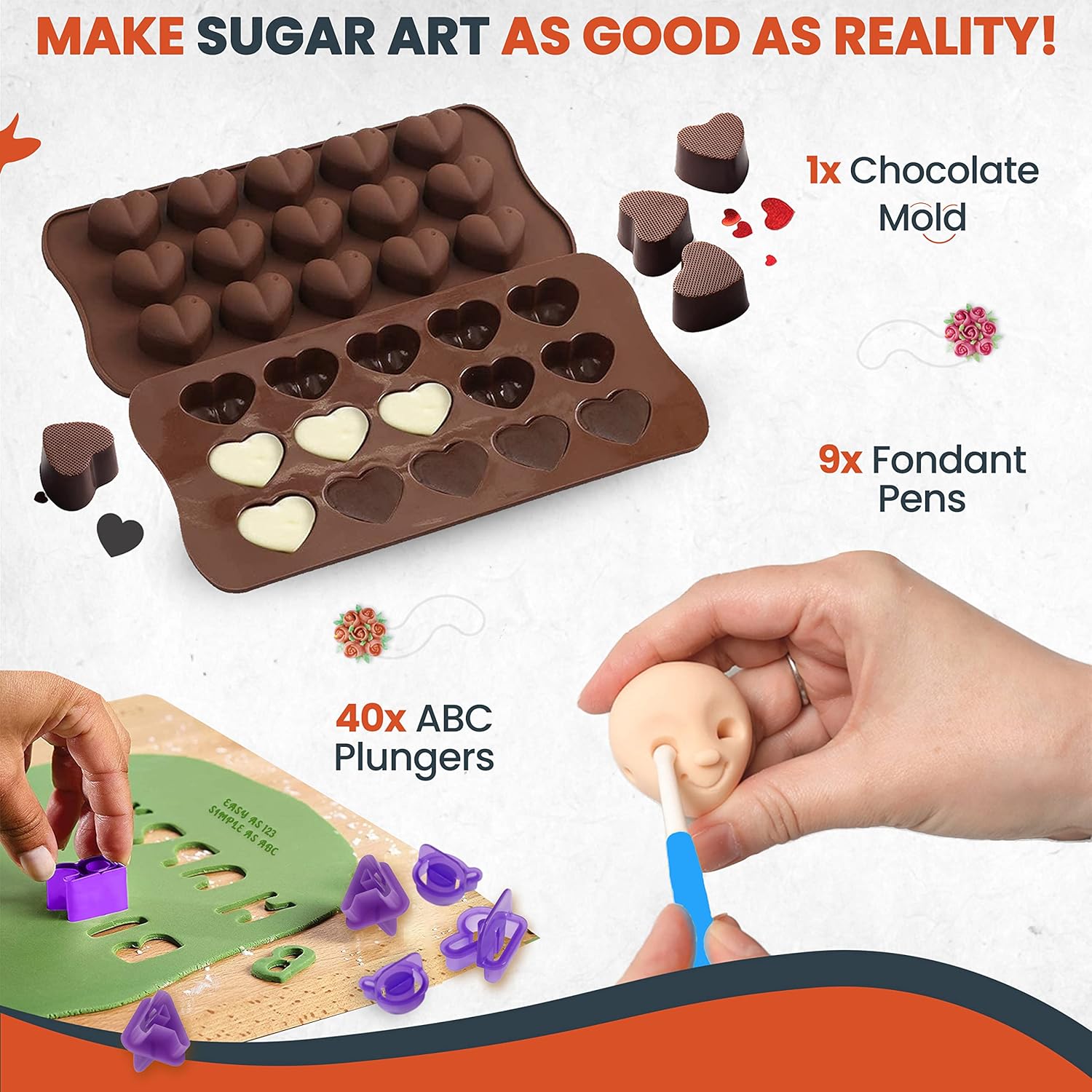 700PCs Cake Decorating Kit with Baking Supplies - Cake Turntable for Decorating with Baking Pans, Leveler, 24 Numbered Piping Tips, 2 Spatulas, Fondant Tools, Video Course, Pattern Chart & More