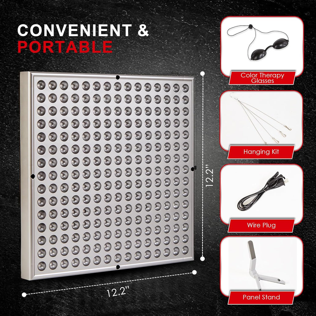 LED Infrared Red Light Therapy Device for Body | 45W High-Powered 660nm LED & 850nm Near Red Light Therapy Panel Combo - Muscle Pain Relief, Skin Rejuvenation