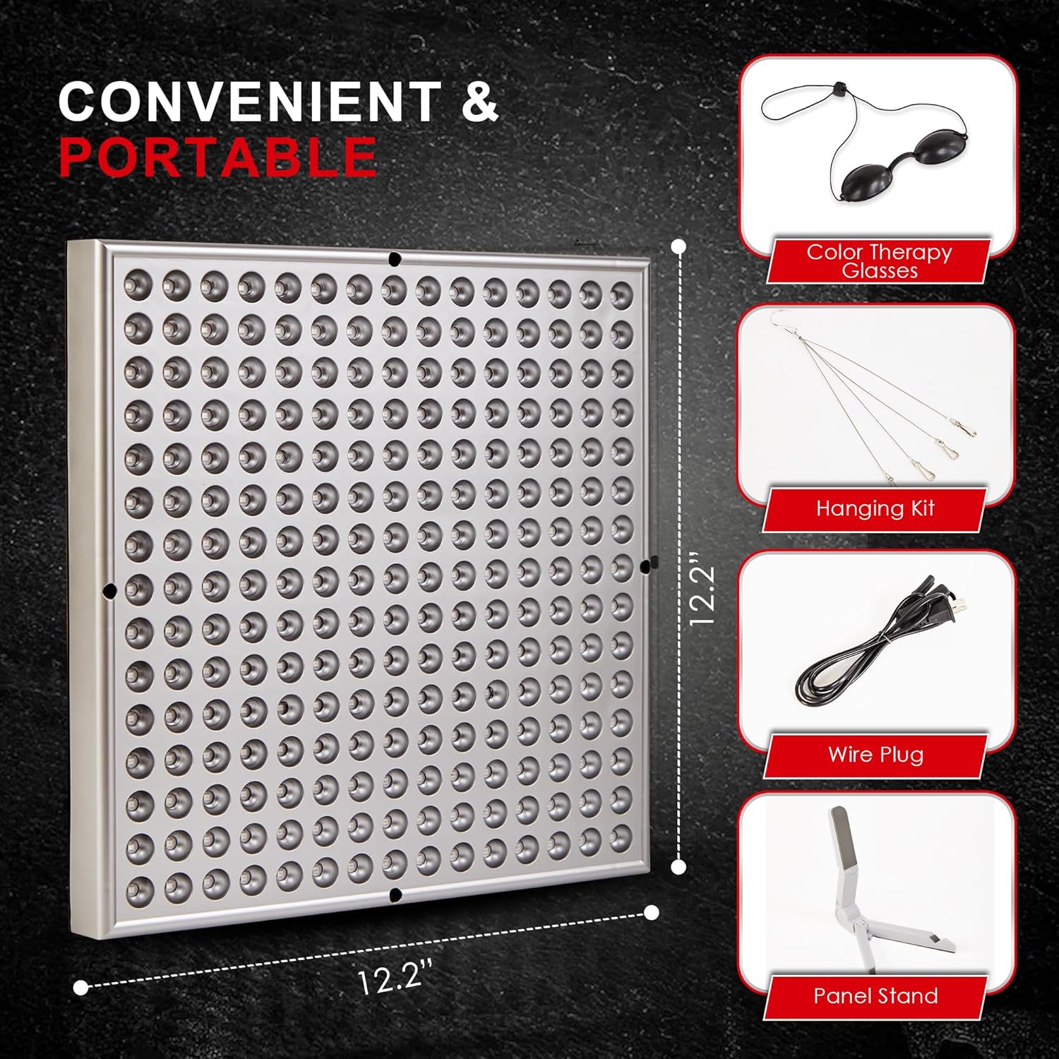 LED Infrared Red Light Therapy Device for Body | 45W High-Powered 660nm LED & 850nm Near Red Light Therapy Panel Combo - Muscle Pain Relief, Skin Rejuvenation