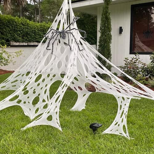 450sqft Halloween Spider Web Stretchy Web Netting for Haunted House