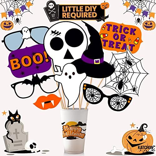 Scary Halloween Photo Booth Props, Pack of 22