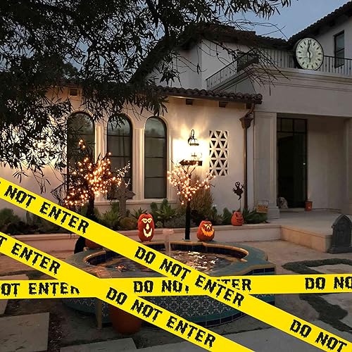 1.9inch x 82Feet Halloween Decorations Caution Tape Roll Halloween Caution Tape Halloween Tape Scary Warning Tape for Halloween Party Decorations Indoor Outdoor