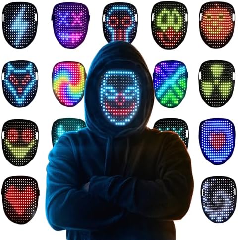 LED Light Up Mask with Gesture Sensing, Kids Toys Gifts for Boys