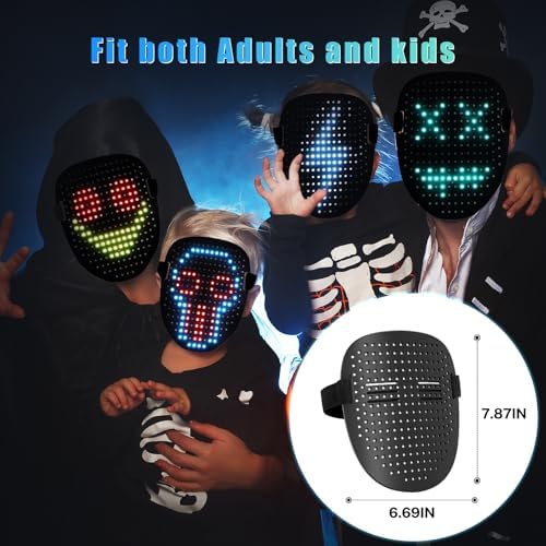 LED Light Up Mask with Gesture Sensing, Kids Toys Gifts for Boys