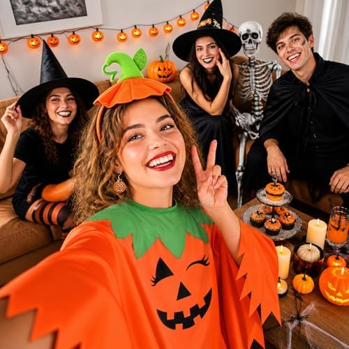 6 PCS Halloween Costume Set for Women Adult, Perfect for Halloween