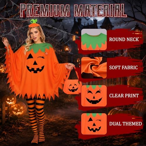 6 PCS Halloween Costume Set for Women Adult, Perfect for Halloween