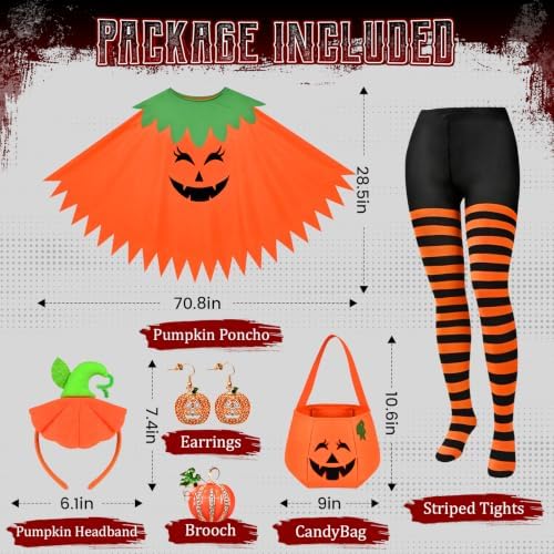 6 PCS Halloween Costume Set for Women Adult, Perfect for Halloween