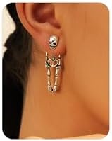 Halloween Earrings for Women,Witch Skull Skeleton Dangle Earrings for Women,Scary Halloween Party Earring for Halloween Accessories