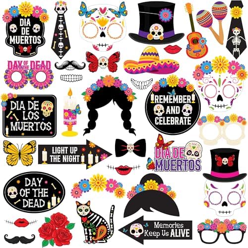 Halloween Photo Props Set, Pack of 35