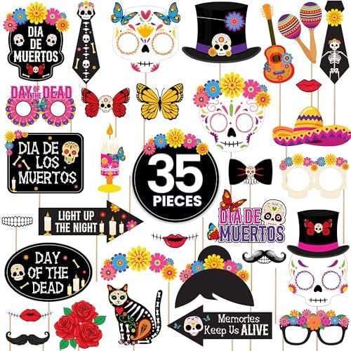 Halloween Photo Props Set, Pack of 35