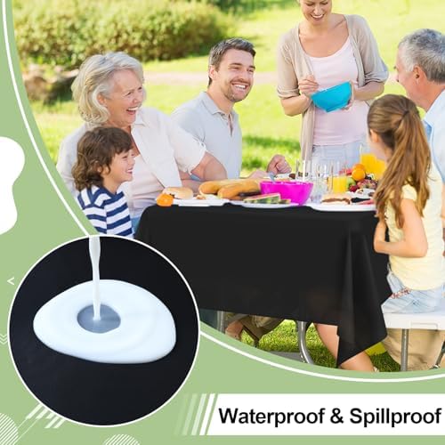 12 Packs Disposable Plastic Halloween Table Cloth Black and Orange