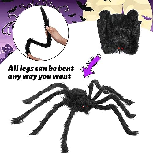Halloween Spider Web Outdoor Decorations, Purple Lights Up Giant Spiderweb