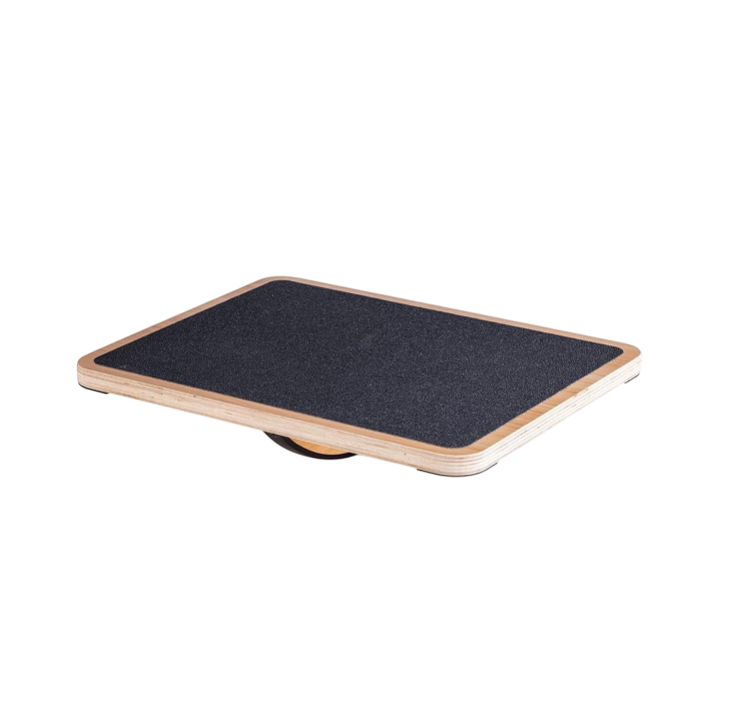 Professional Wooden Balance Board, Rocker Board, Wood Standing Desk Accessory, Balancing Board for Under Desk, Anti Slip Roller, Core Strength, Stability, Office Wobble Boards