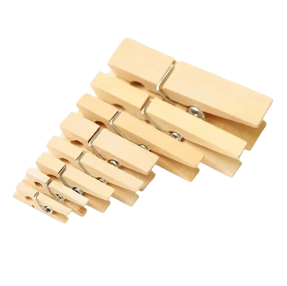 Mini Clothespins, Mini Clothes Pins for Photo Natural Wooden Small Picture Clips for Crafts 50pcs Decorative Wood Clips for Wall Hanging Pictures