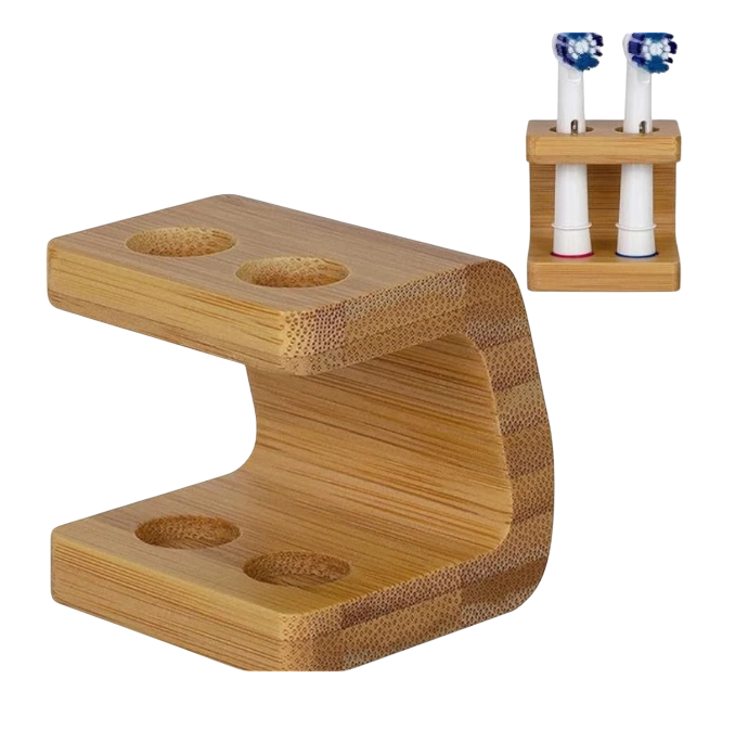 Toothbrush Head Holder, Freestanding Bamboo Storage Holder, Durable Bamboo Toothbrush Holders for Bathroom, Toothbrush Organiser Bathroom Accessories, Practical and Versatile