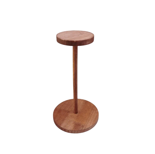 Hat Display Stand Rustic Wood Hat Rack Holder Stand Vintage Wig Holder Jewelry Display Riser Helmet Organizer Storage for Home