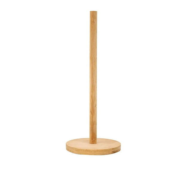 Wooden Paper Towel Holder Stand - Kitchen Paper Hanger Rack Bathroom Towel Roll Stand Organizer Simply Standing Countertop Paper Roll Holder