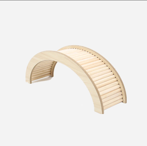 1pc Sofier Hamster Bridges Natural Wooden Hideout Tunnel Ladder Hamster Cage Accessories Chew Toys for Guinea Pig Rat Chinchilla