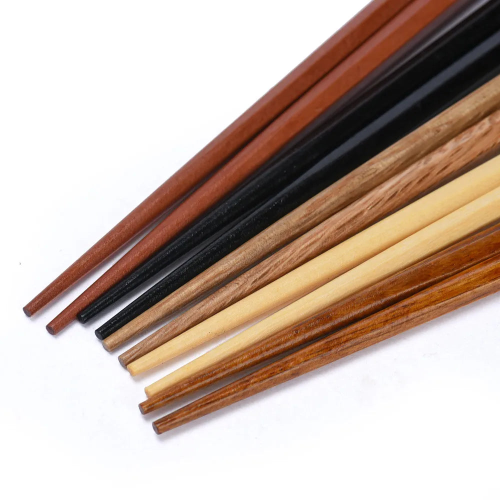 Bamboo Chopsticks Reusable, Twisted chopsticks Natural Wooden Chopsticks Dishwasher Safe Lightweight