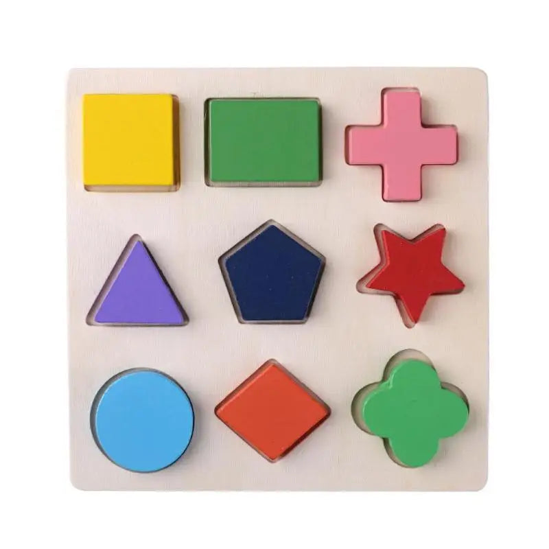 Wooden Geometric Shapes Stacking Rings and Fractions Boards- Shape Sorter Sorting Toy Stacking Game – Montessori Materials Educational Learning Toys for 3 4 5 6 Years